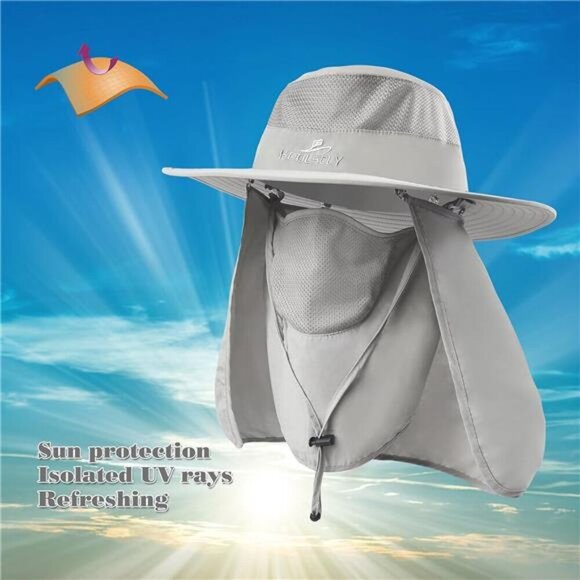 Fishing Hat,Sun Cap with UPF 50+ Sun Protection and Neck Flap,for Men and Women - Picture 5 of 8